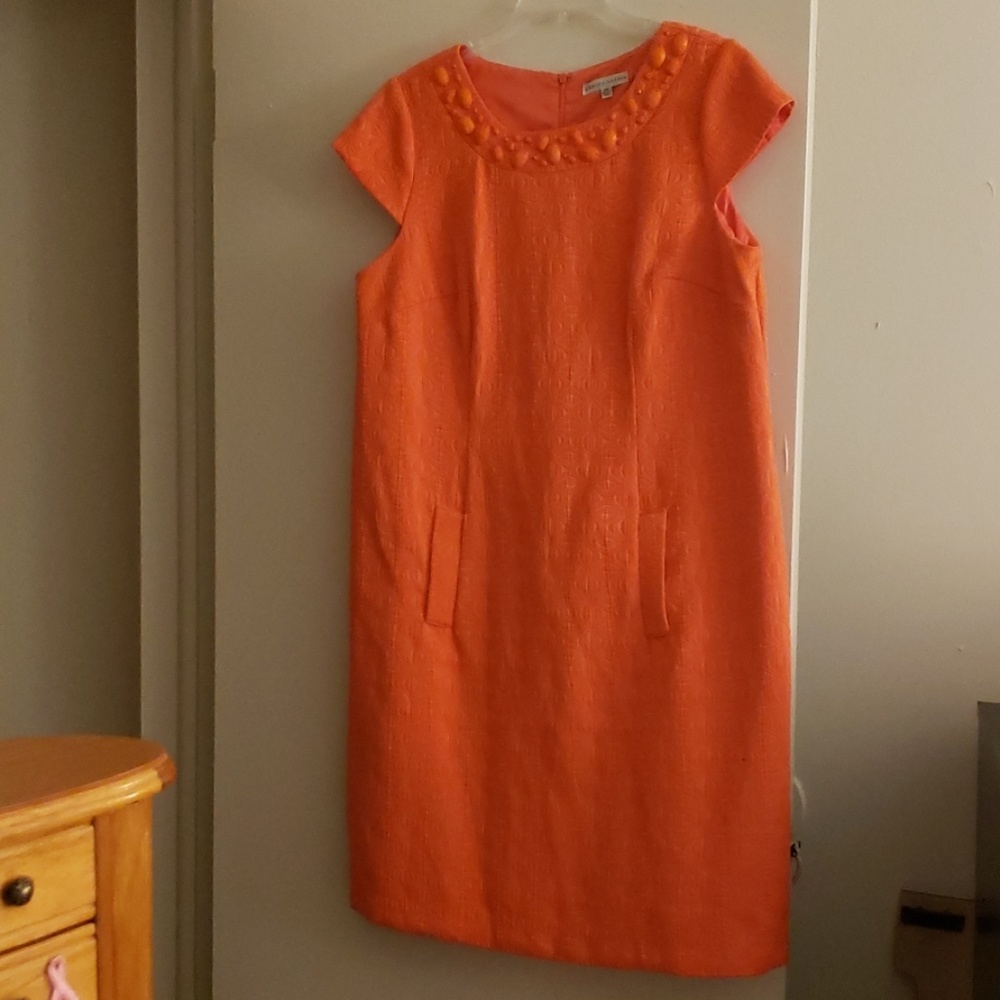 Women's Sandra Darren Orange Dress Size 14W